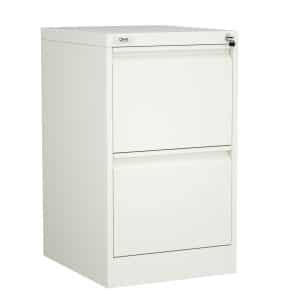 OHX 2 drawer filing cabinet white